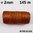 Kellanruskea 2mm (145m) nyörilanka (neulottu)
