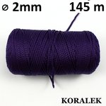 Tumma violetti 2mm (145m) nyörilanka (neulottu)
