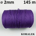 Violetti 2mm (145m) nyörilanka (neulottu)