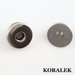 Magneettilukko laukkuun 18mm (hopea), 1 kpl